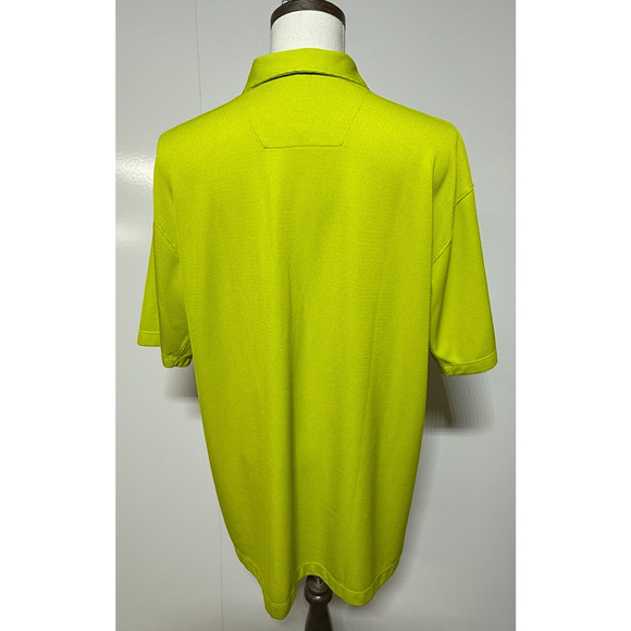 Nike Golf Shirt Mens XXL Neon Green Fit Dry Short Sleeve Stretchy Polo Preppy - Picture 2 of 9